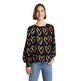 Desigual Loose Crepe Hearts Blouse (black)