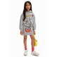 Desigual Minnie dress with hood "Gray Vigore"