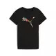 Puma GRAPHICS Floral Cat Logo Tee "Black"