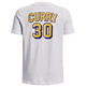 UA Boys Curry Drop Shadow Tee "White"