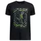 UA Boys' Tech™ Game Day Short Sleeve Tee "Black-Cyber Green"