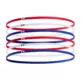 UA Unisex Mini Elastic 6-Pack Headbands "Red-White"