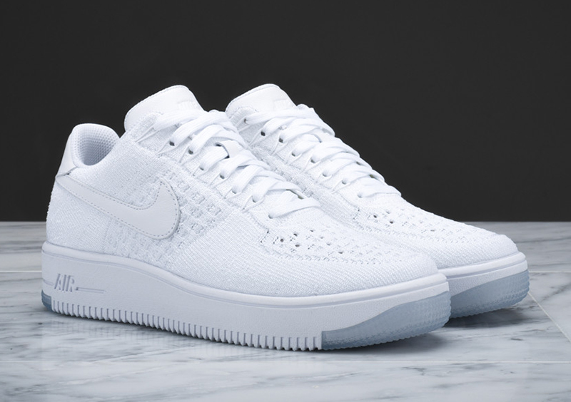 air force 1 flyknit low white