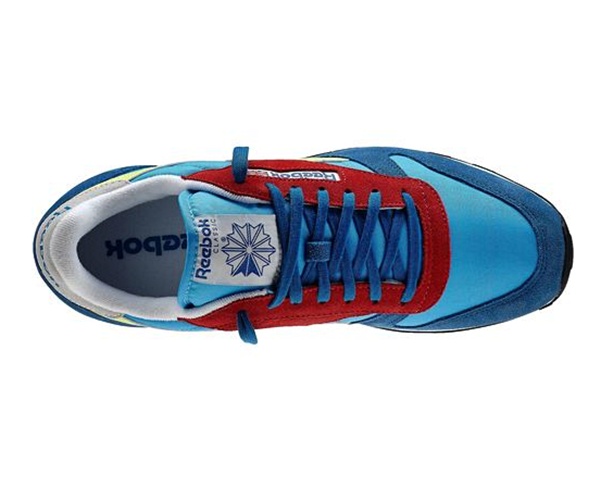 reebok blancos con azul y rojo