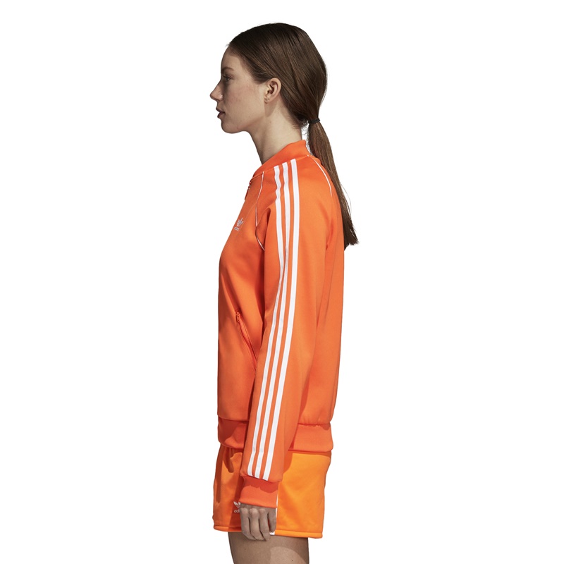 orange adidas jacket womens