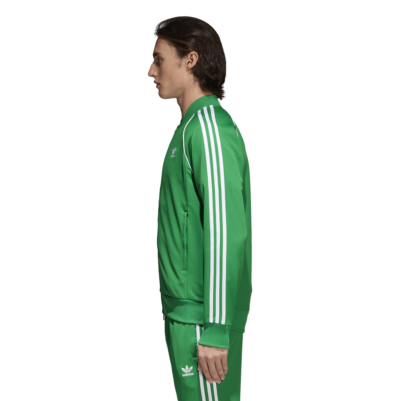 adidas track top green