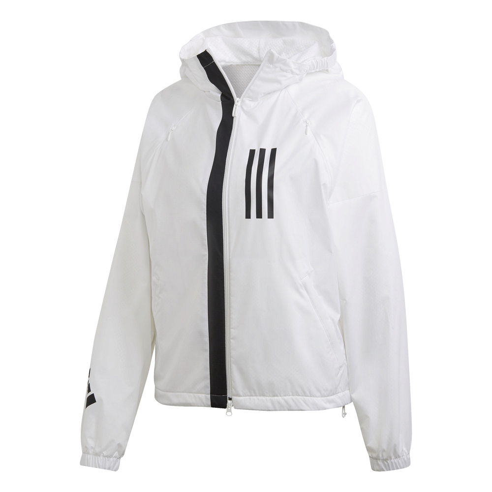 adidas windbreaker womens black and white