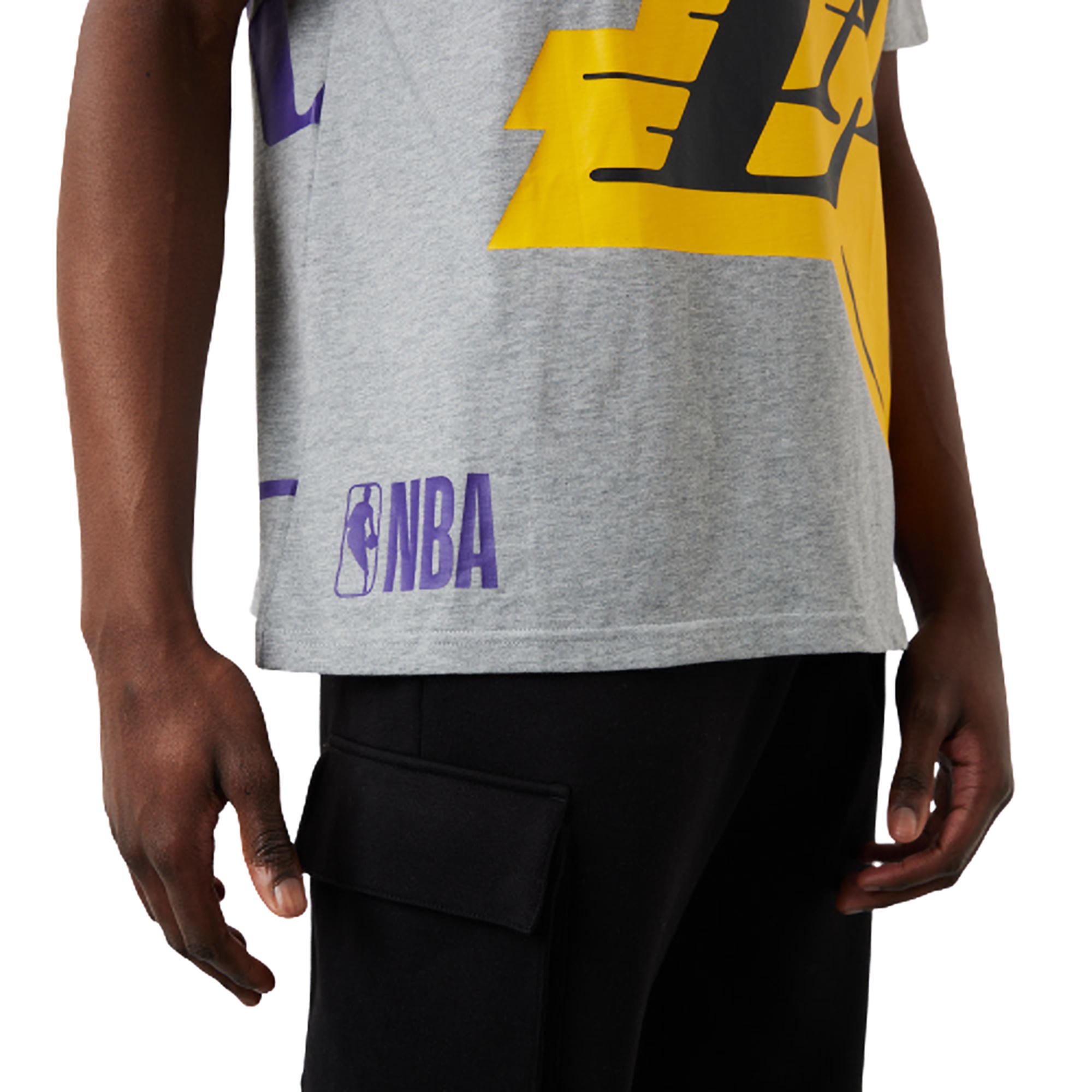 T-Shirt New Era Team Logo Oversized NBA Los Angeles Lakers - Black - men´s  