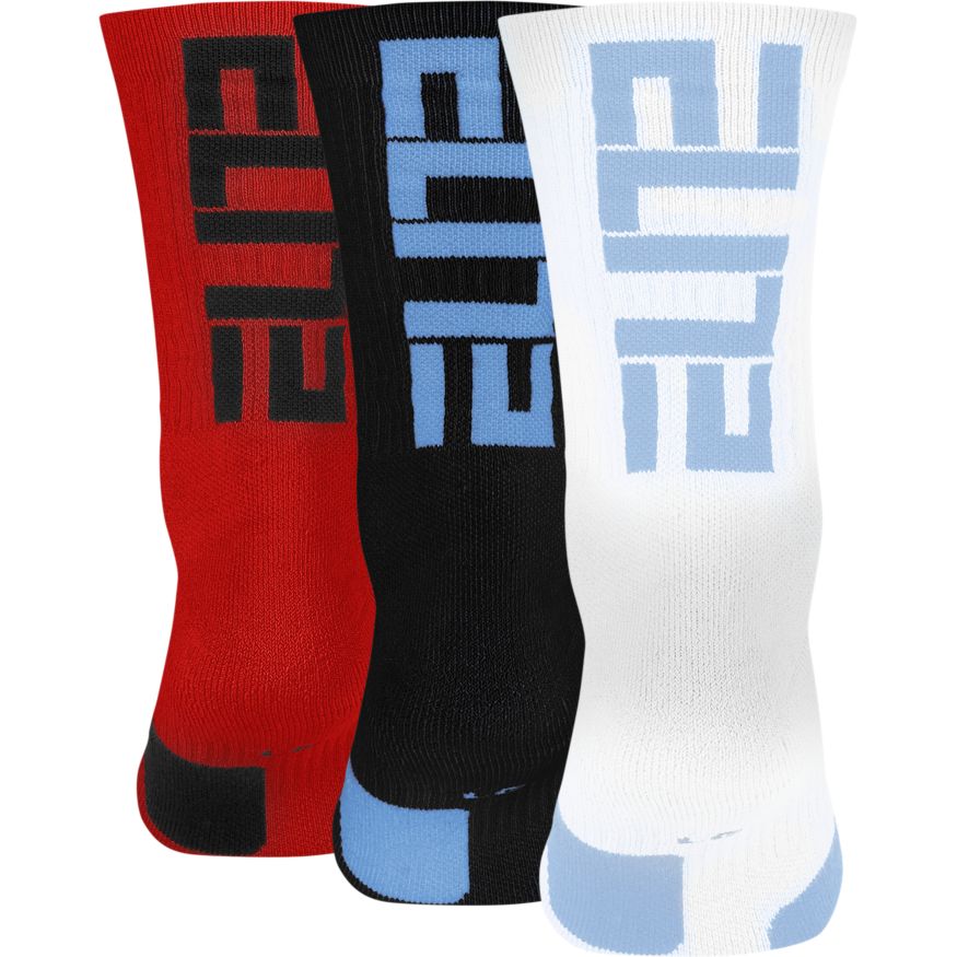 Nike Elite Crew Basketball Socks Multicolor Pack 3