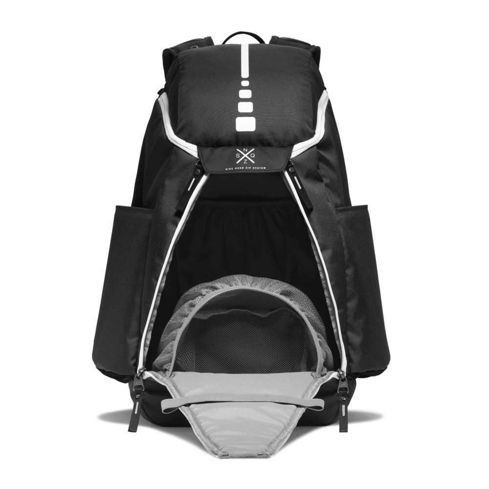 nike hoops elite max air team 2.0 backpack black and white